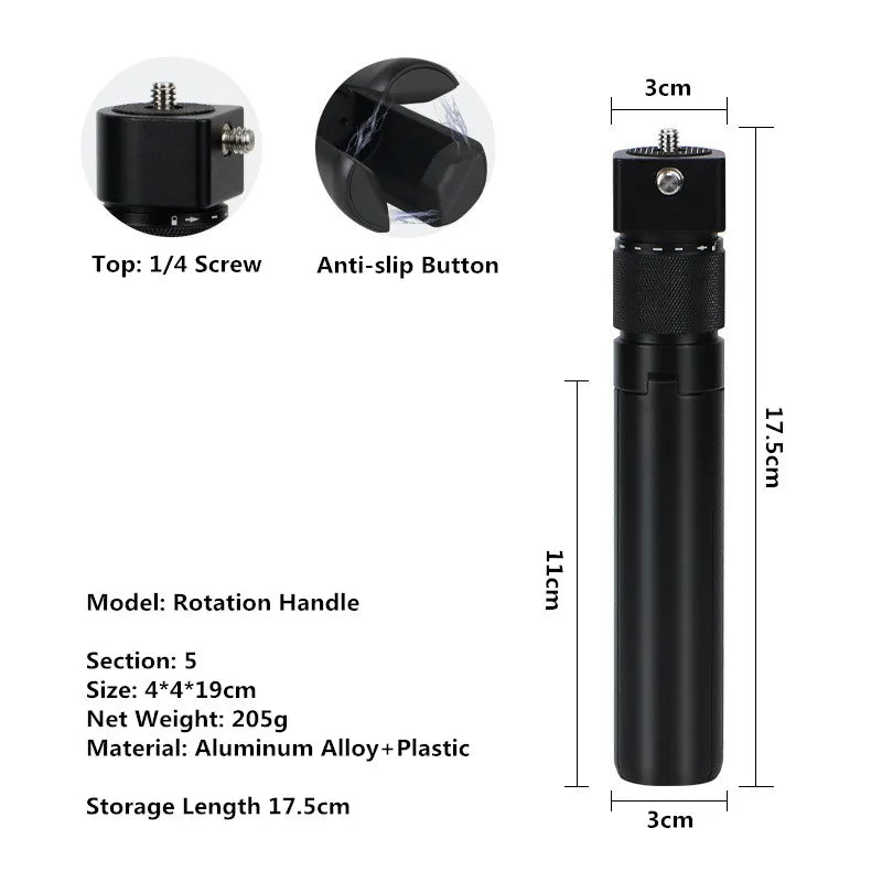 Aluminum Selfie Stick for Insta360, GoPro & DJI Action Cameras