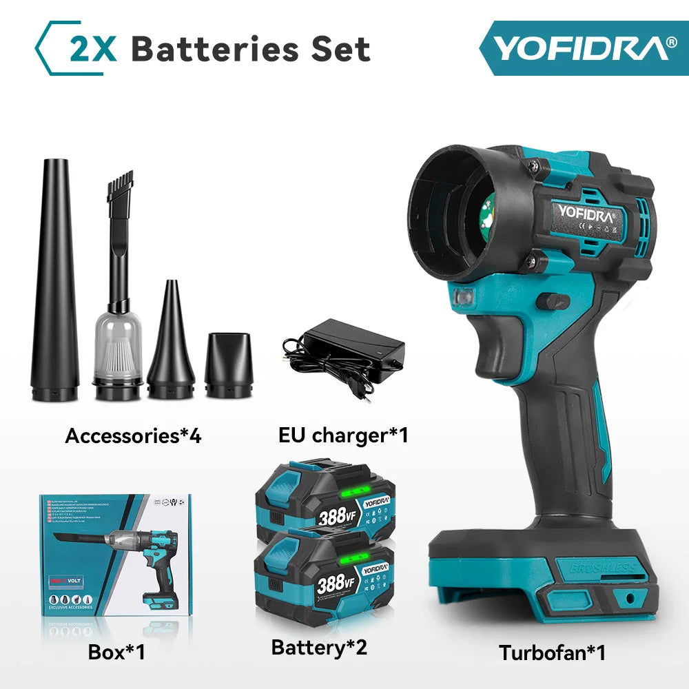 Yofidra F02-ES 1200W Turbo Air Duster & Vacuum Blower – 110m/s High-Speed Electric Cleaner