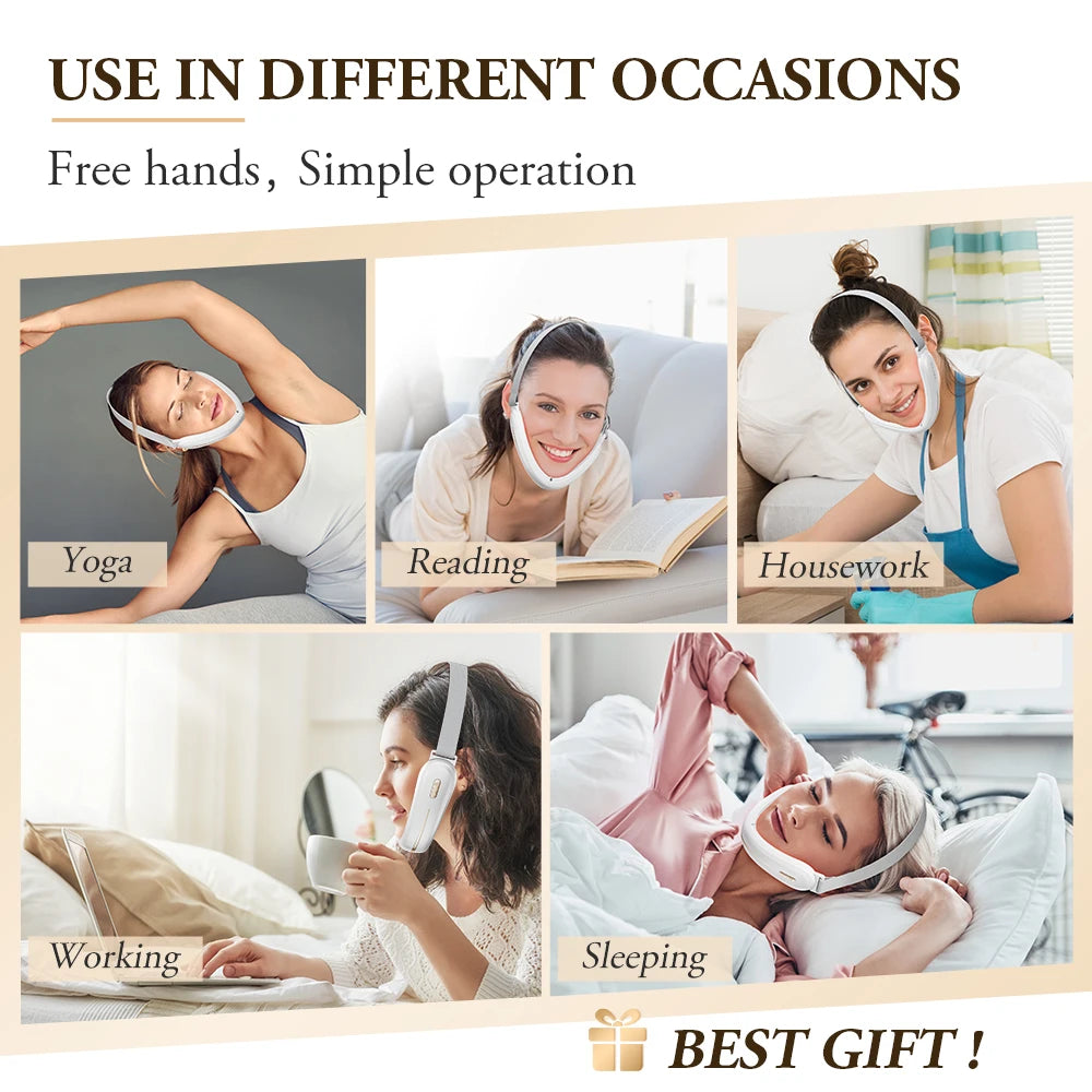 Anlan EMS V-Face Lifting Device – 4-Pole Microcurrent Face Slimming Massager