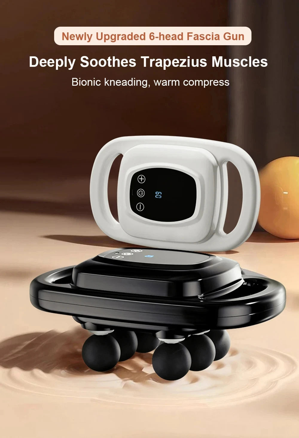 HOMEFISH 6-Head Massage Gun – Wide-Coverage Percussive Muscle Relaxation