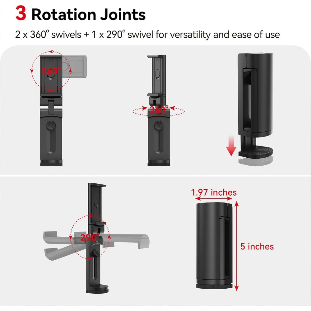 Portable Airplane Tablet Holder Stand – 360° Rotating Travel Desk Mount for 7–12” Tablets