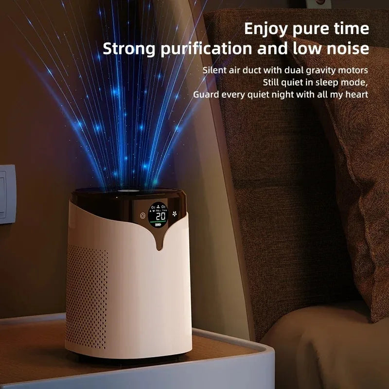 Mini Air Purifier for Bedroom & Office – K10 Ionizer, Formaldehyde Removal, Low Noise