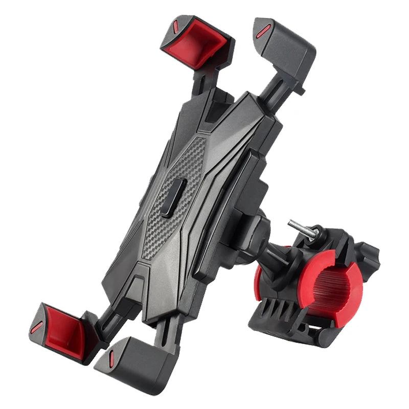 HONGDAK 360° Bicycle Phone Holder – One-Hand Lock Shockproof Mount (4.7–7.2″)