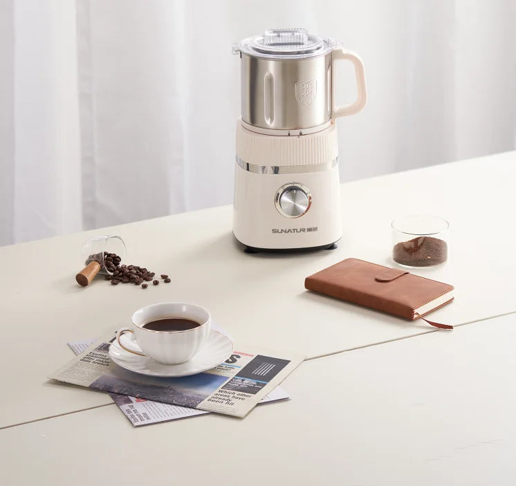 SUNATUR 500W Electric Food Grinder – 800ml Stainless Steel Grinding Cup with 4 Blades