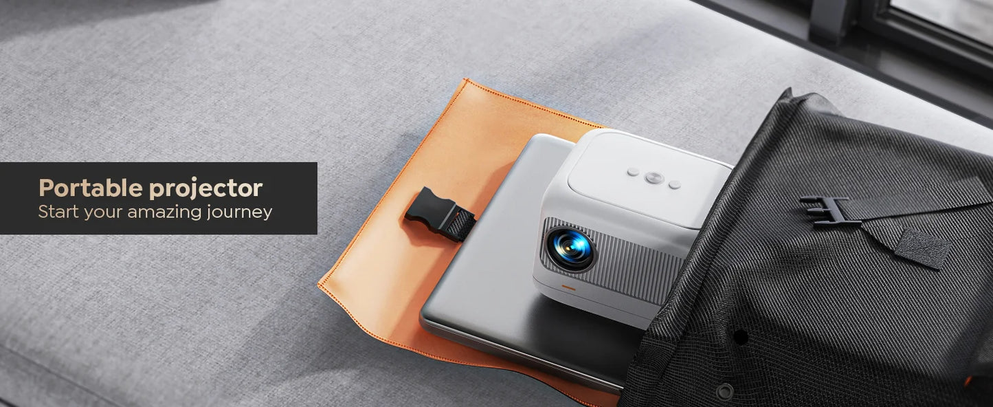 WiFi Bluetooth Projector – Auto Focus, Zoom, Outdoor Home Theater