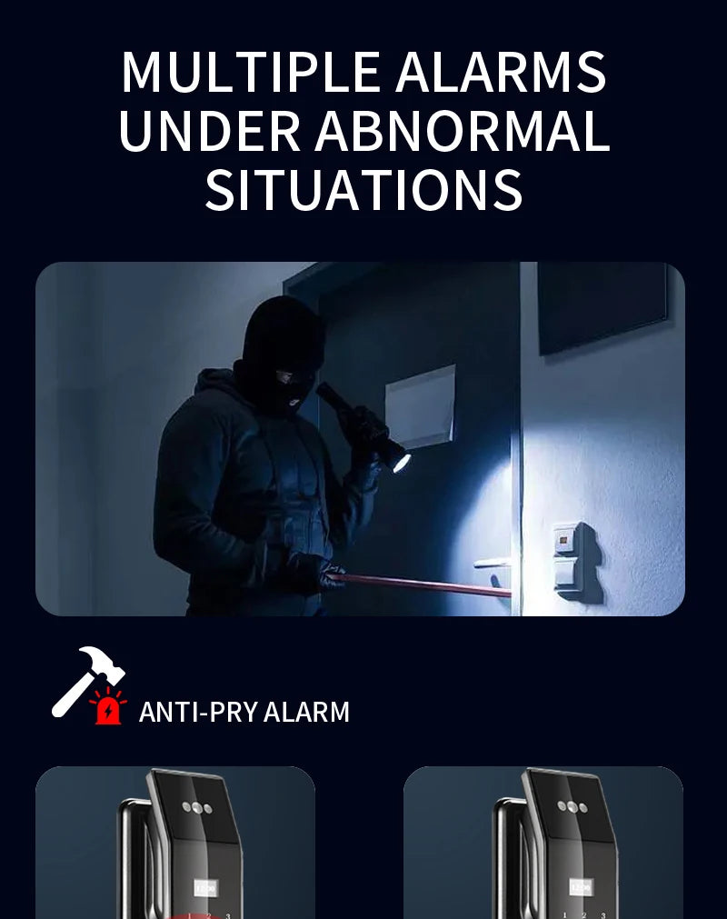 XSDTS D14-XF WiFi Smart Door Lock with Fingerprint & Built-In Doorbell – Tuya App Control