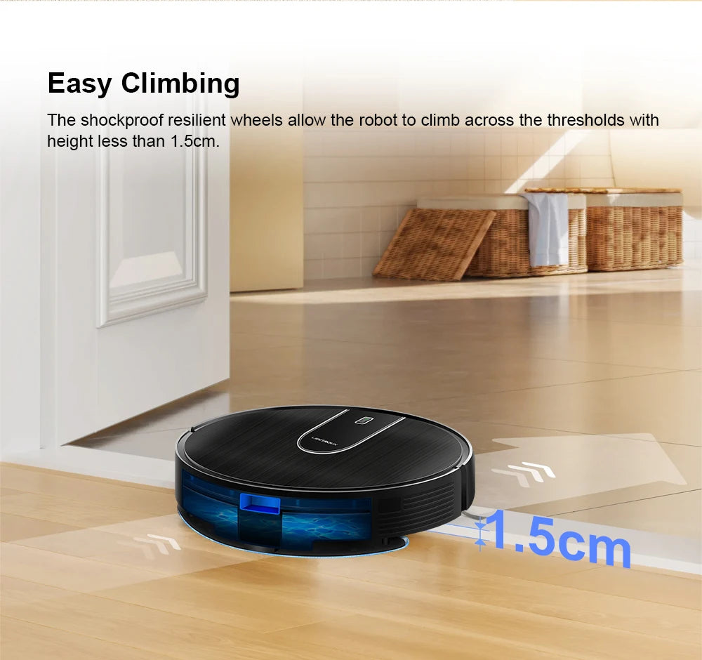 Liectroux N7S-U Smart Robot Vacuum Cleaner – Wet & Dry Mop, HEPA Filter, Alexa Ready