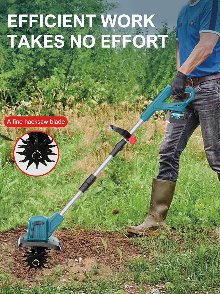 ISFRIDAY Electric Cultivator 21V Cordless Garden Tiller 330RPM For Makita Battery(NO Battery)
