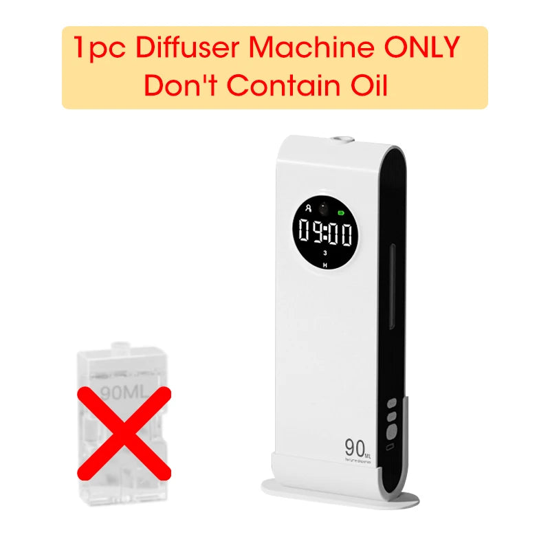 NOCCLILI Automatic Aromatherapy Diffuser – Wall-Mounted USB Rechargeable Fragrance Machine with Clock