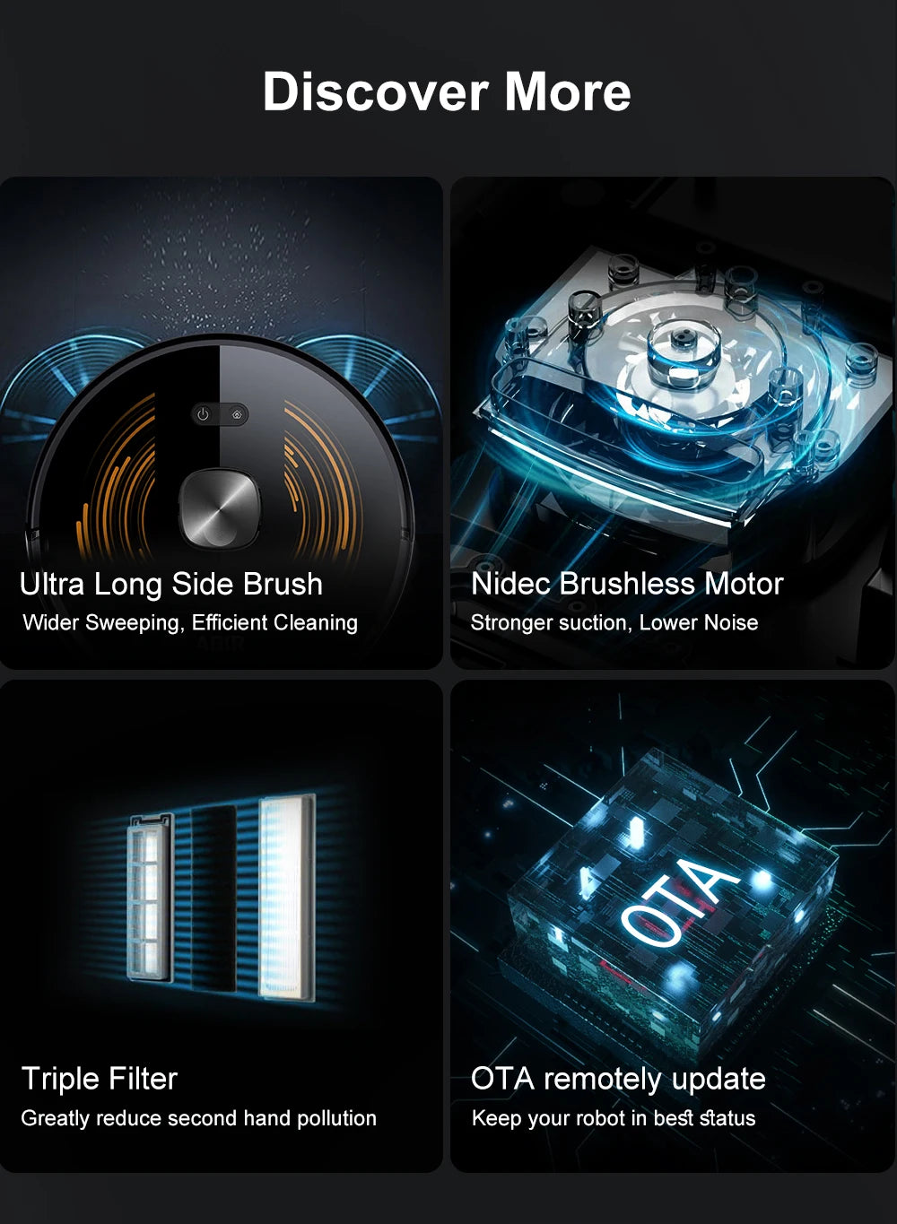 ABIR K30 Robot Vacuum Cleaner – 6500Pa LiDAR Smart Mapping, Self-Empty Station & Mop