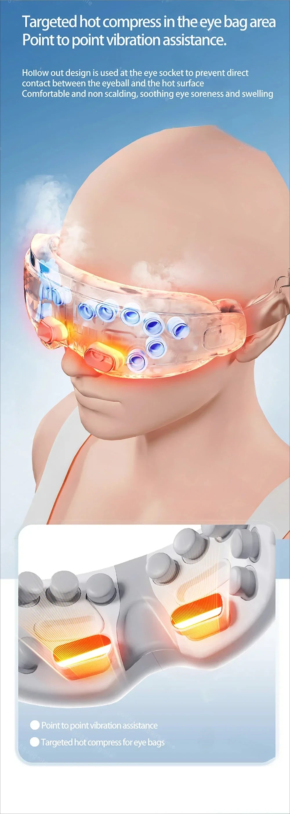 BXA / MERALL Eye Atomization Massager – Acupressure Glasses for Eye Relaxation