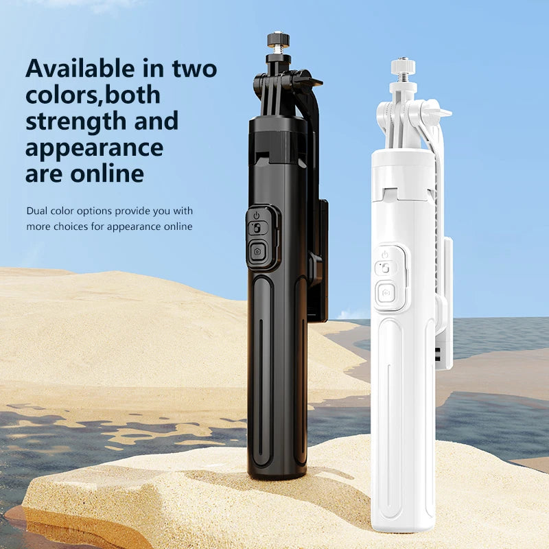 K27 1.3m Bluetooth Selfie Stick with Quad-Pod & Remote