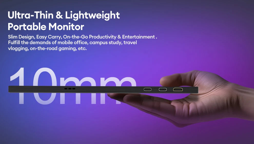 EUSLAP P16K 16 Inch QHD Portable Monitor | 144Hz 16:10 IPS | 500 Nits HDR500 | USB-C / HDMI