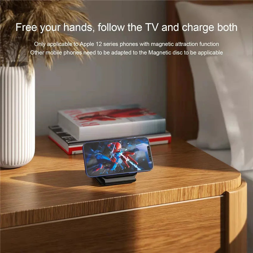 VIKEFON 3-in-1 Magnetic Wireless Charger 15W | Foldable Fast Charging Stand for iPhone, Apple Watch & AirPods