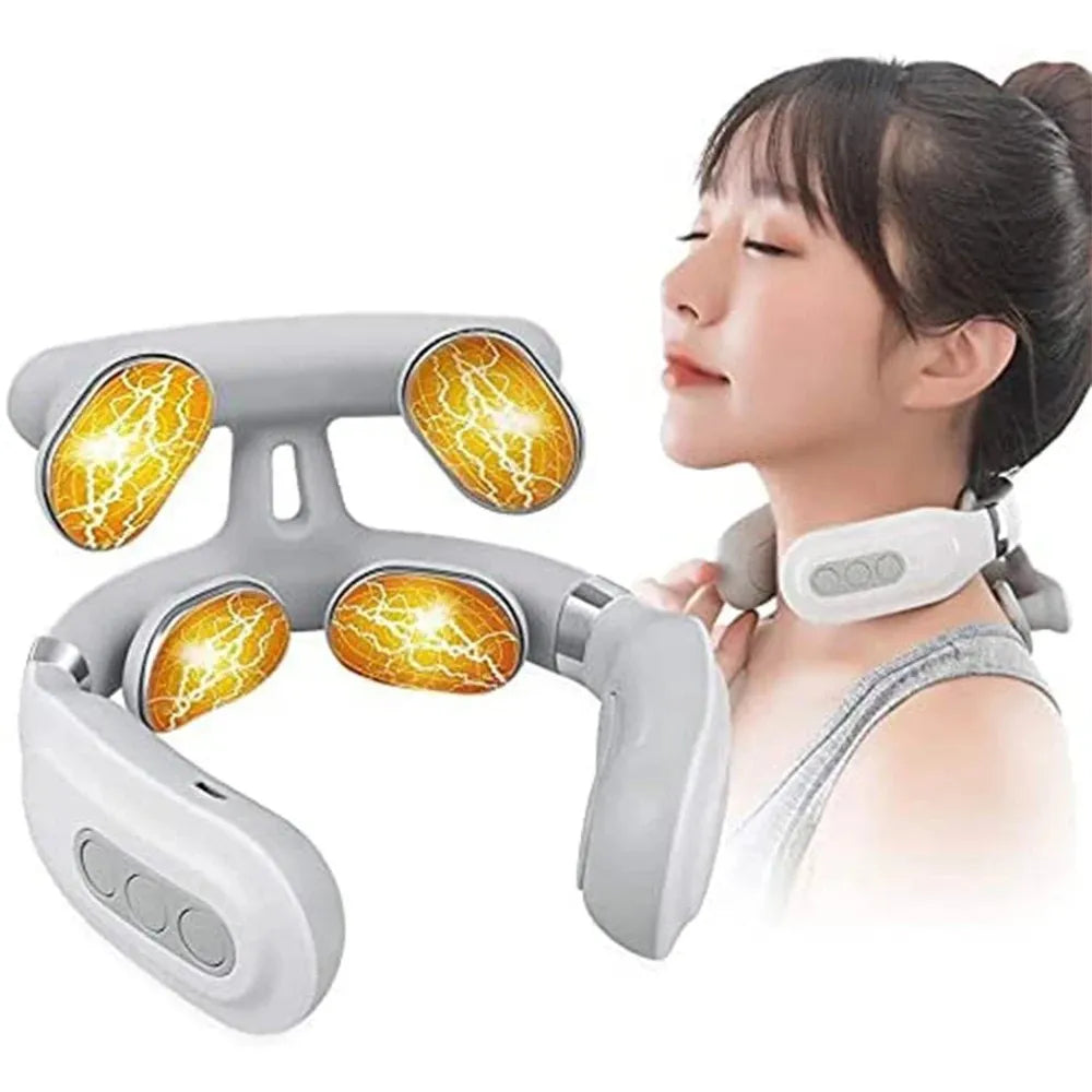 GYLOV EMS Neck & Shoulder Massager – Heat Therapy & Deep Muscle Pain Relief