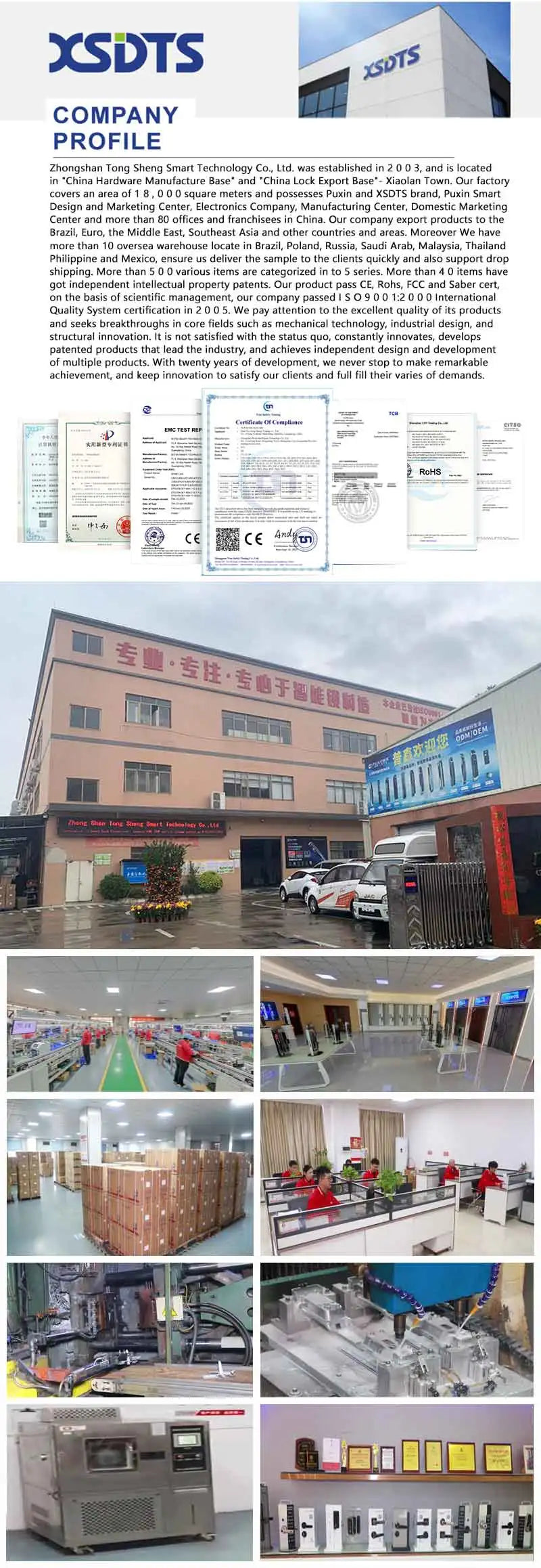 ZSF3 Smart Fingerprint Door Lock – Tuya Bluetooth App, Password & Key Unlock