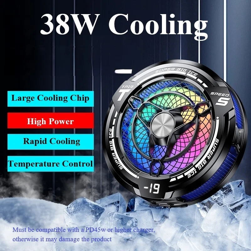 45W PD Phone Cooler with Battery – Extreme Semiconductor Cooling for Mobile Gaming