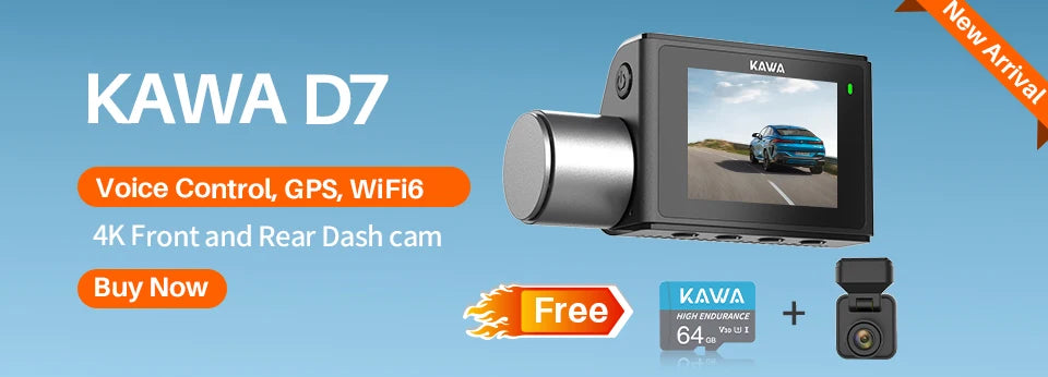 KAWA MINI 3 2K Dash Cam – Hidden WiFi Car DVR with Voice Control & 24H Parking Mode