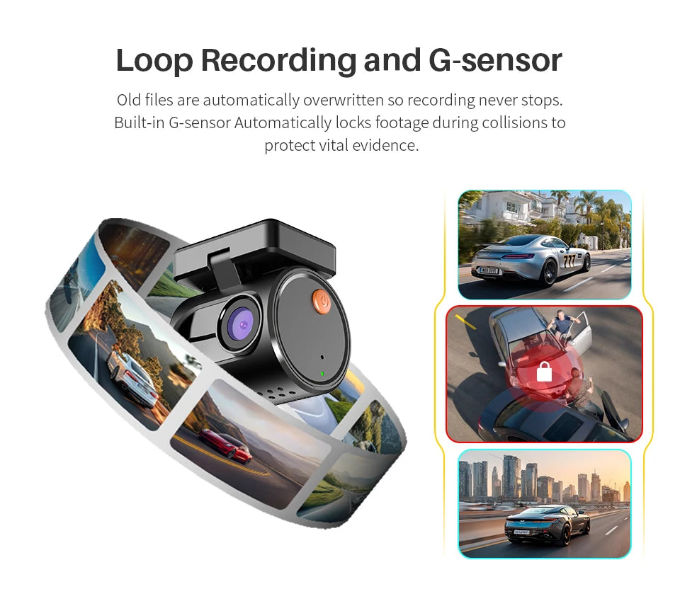 KAWA MINI3 Gen2 2K Dash Cam – Hidden WiFi Car DVR with Voice Control & Night Vision