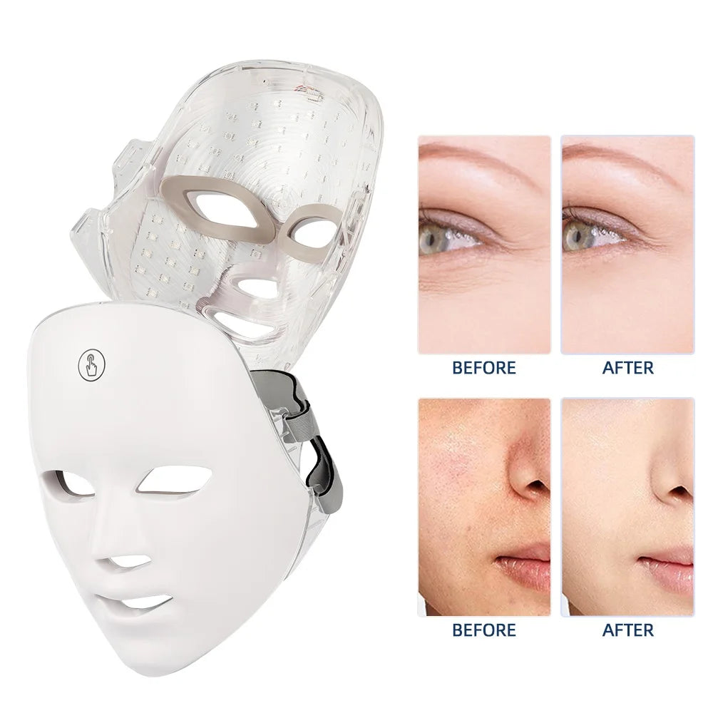 Foreverlily Rechargeable LED Facial Mask – 7-Color Skin Rejuvenation Device