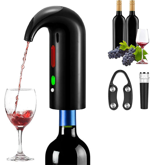 Electric Wine Aerator – Instant Wine Decanter with ABS & Silicone Design