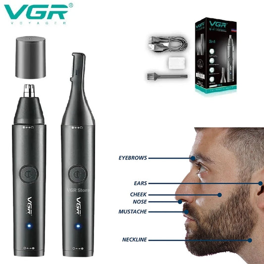 VGR Professional Nose & Hair Trimmer V-613 – Washable, Long Battery Life