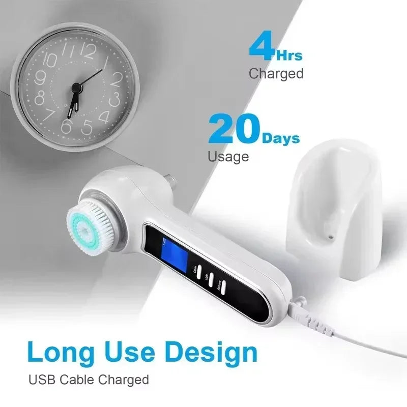 KEMOKO 2-in-1 Blackhead Remover & Facial Cleansing Brush – USB Rechargeable IPX7