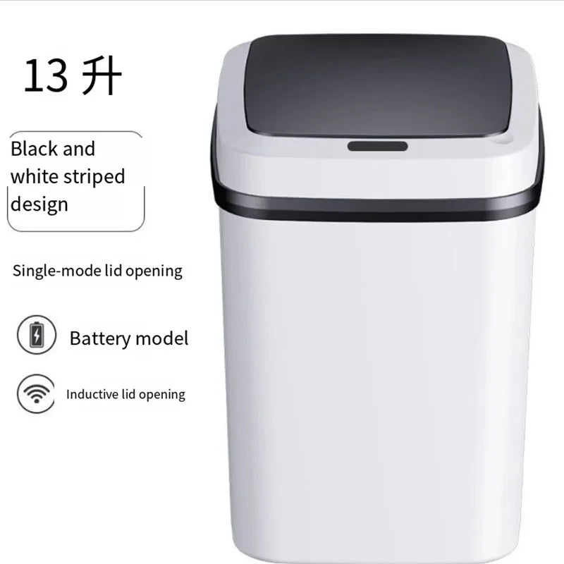 Automatic Trash Can 13L – Touchpad Sensor, Odor Isolation & Quiet Close