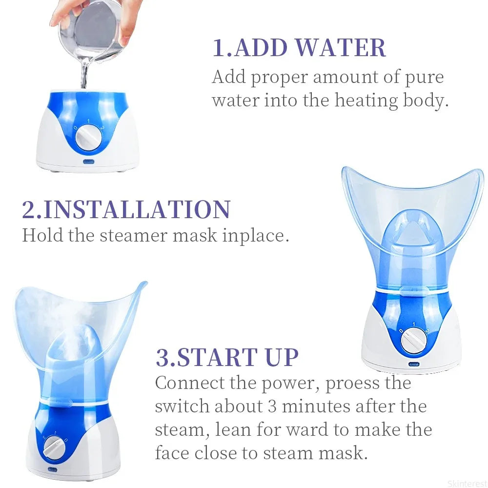 KEMOKO Electric Face Steamer – Moisturising Facial Sauna with Pore Cleansing