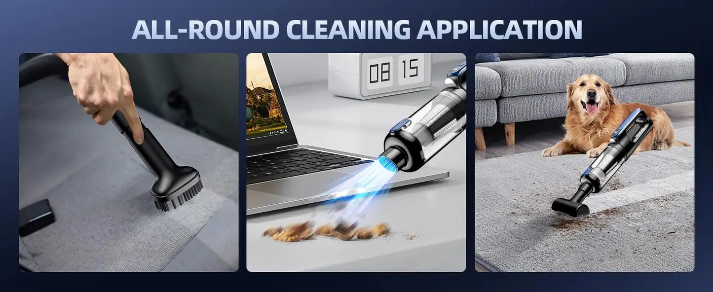 Handheld Car Vacuum Cleaner 2-in-1 – Powerful Suction & Air Duster, Rechargeable