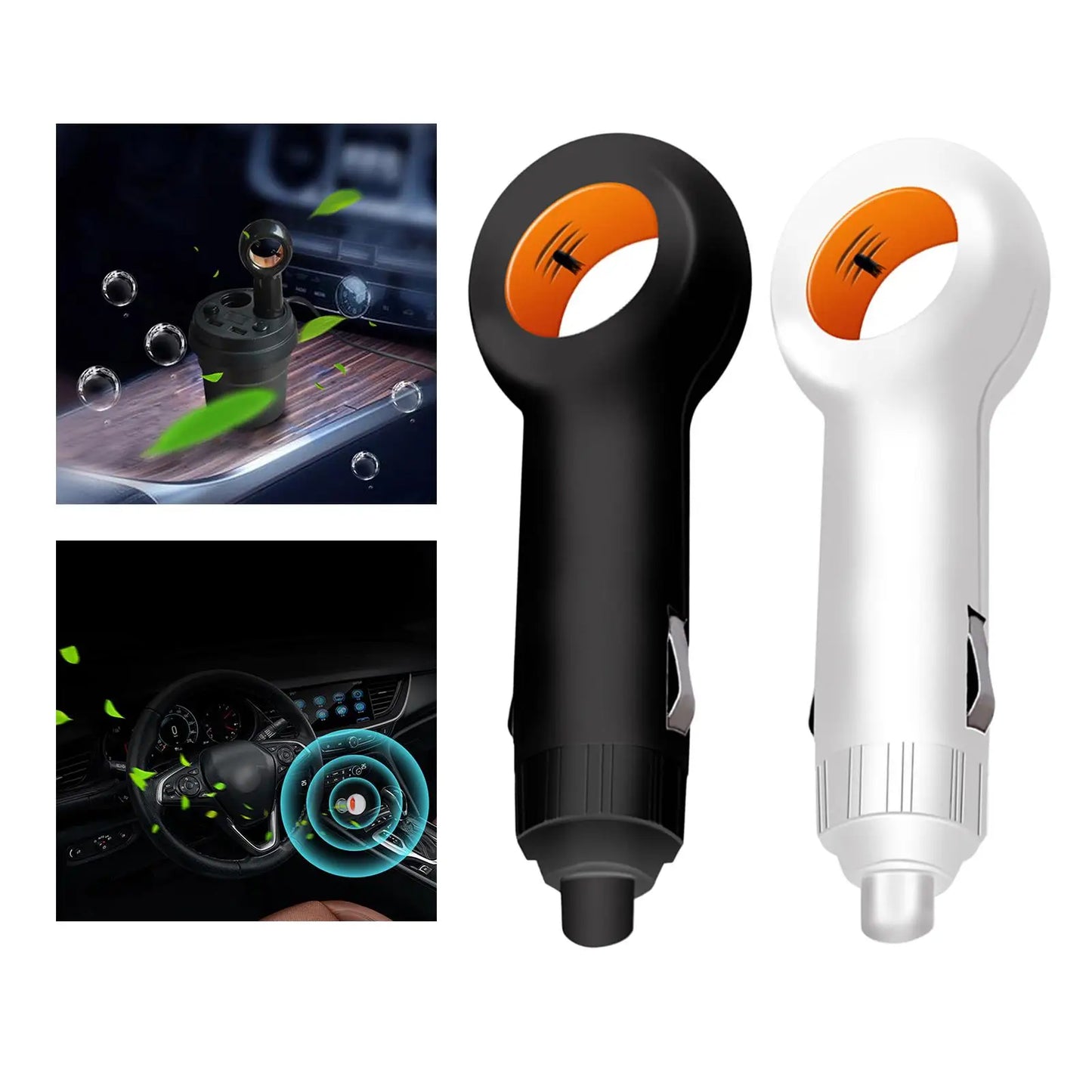 SONONIA Mini Car Air Purifier with Negative Ions – Plug-In Portable Deodorizer for Vehicle & Small Spaces