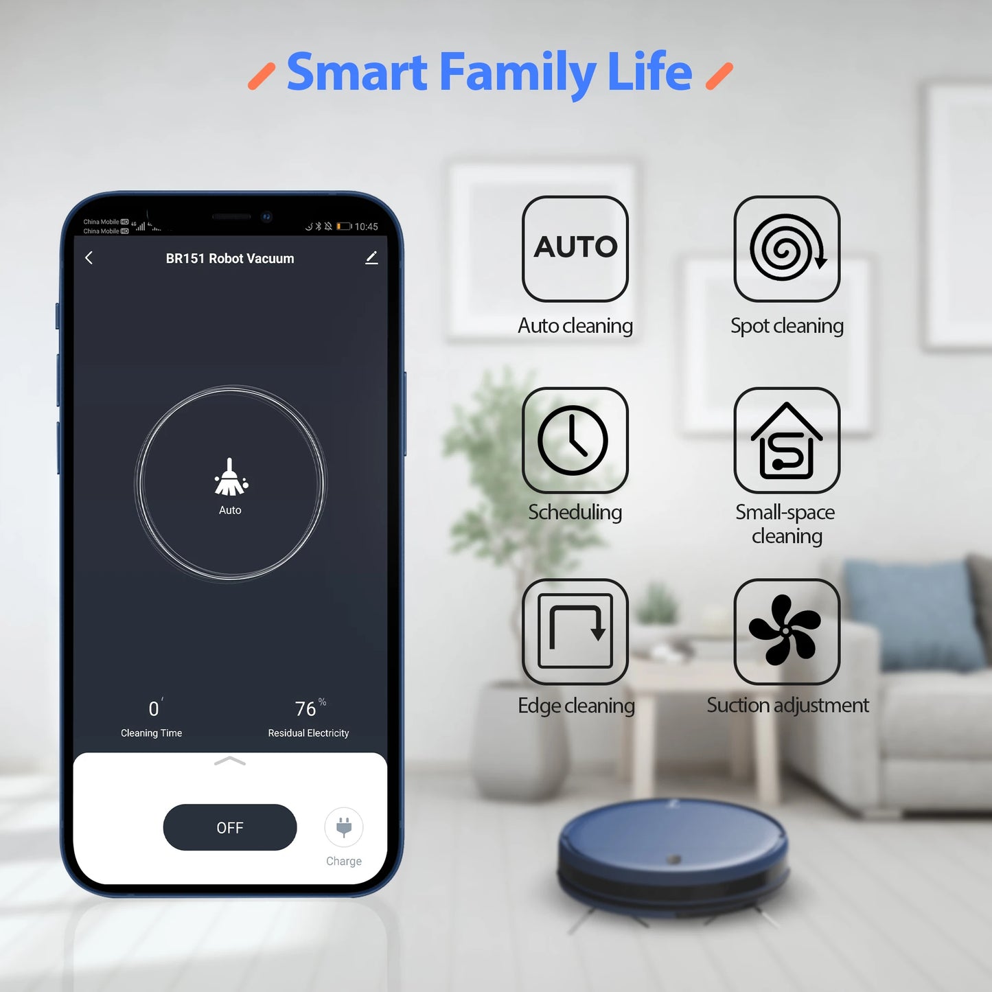 Omeser BR151 Robot Vacuum & Mop Combo – Planned Cleaning, Remote + App Control