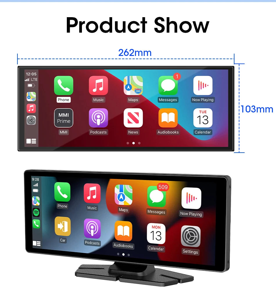 Develuck 11.26” 4K Smart Rearview Mirror Dash Cam with CarPlay & Android Auto
