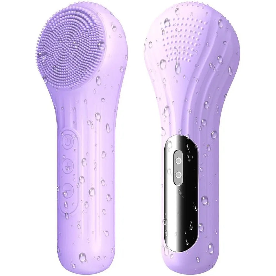 LSHOW Rechargeable Sonic Facial Cleansing Brush with Hot Compress – IPX7 Waterproof Deep Clean & Massage Tool