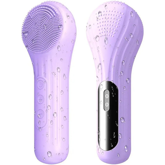 LSHOW Rechargeable Sonic Facial Cleansing Brush with Hot Compress – IPX7 Waterproof Deep Clean & Massage Tool