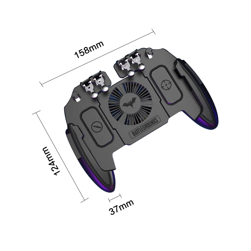 Mobile Gaming Controller Handle – Adjustable Gamepad Grip with Phone Stand