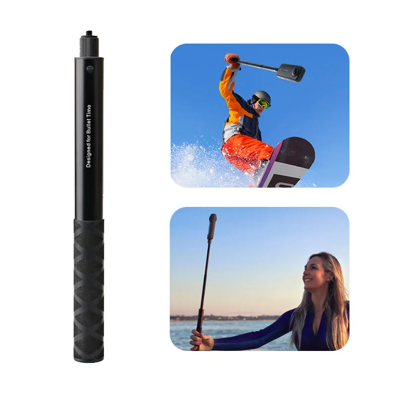 Carbon Fiber Invisible Selfie Stick 120cm for Insta360 & Action Cameras