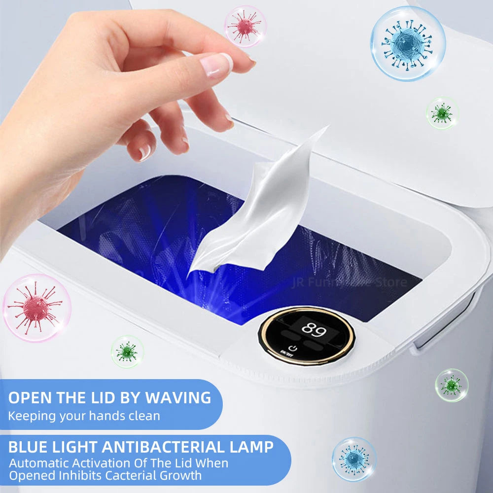 18L/20L Automatic Smart Trash Can – IPX5 Waterproof, Antibacterial Lamp, Long Battery Life