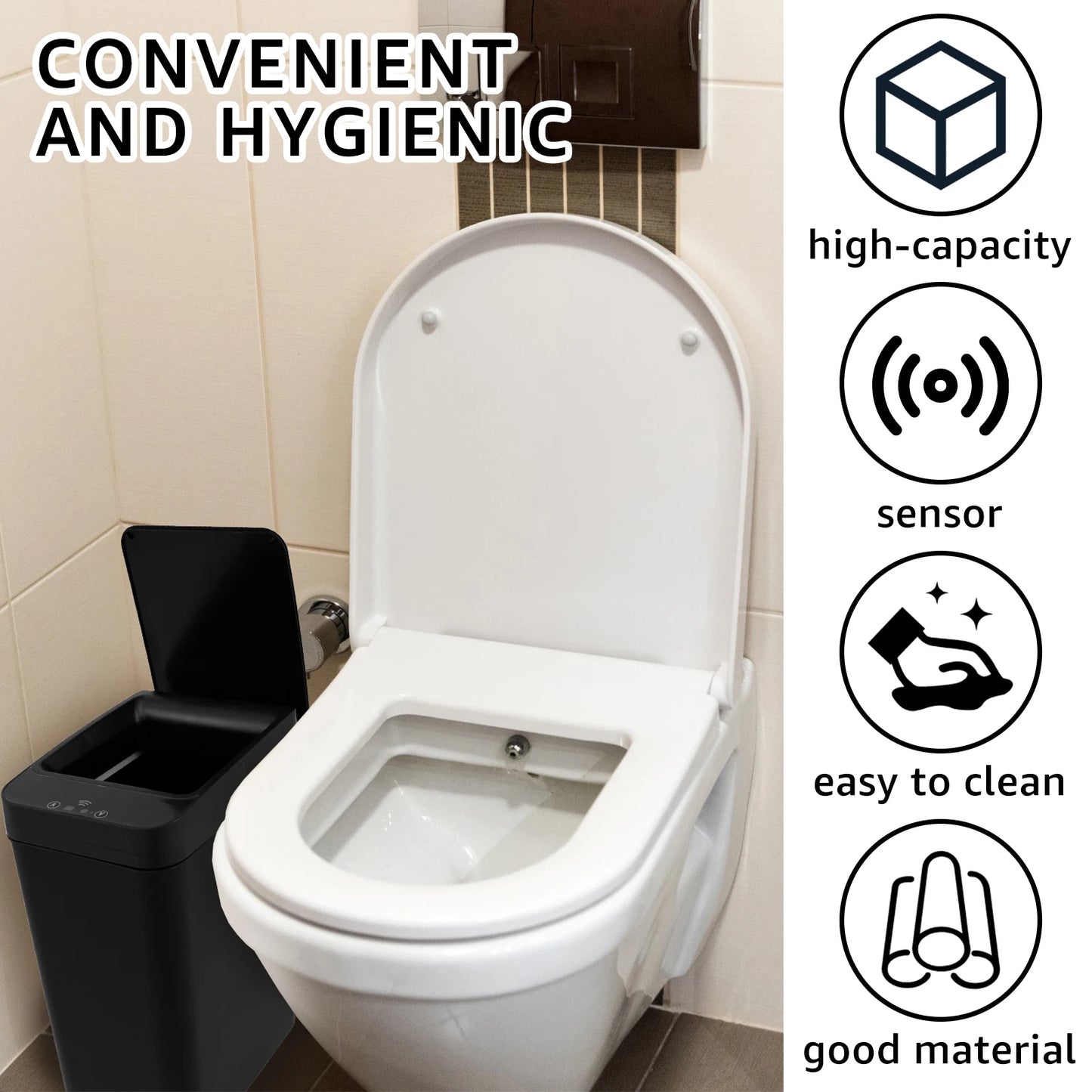 Willstar Automatic Sensor Trash Can – 12L Touch-Free Waste Bin (Battery Powered)