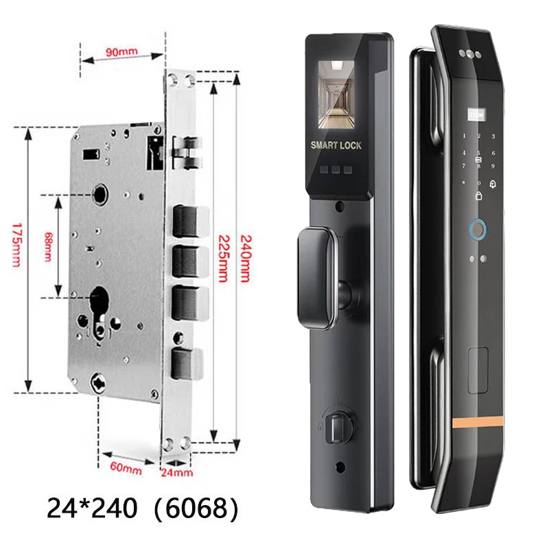 XSDTS D14-XF WiFi Smart Door Lock with Fingerprint & Built-In Doorbell – Tuya App Control