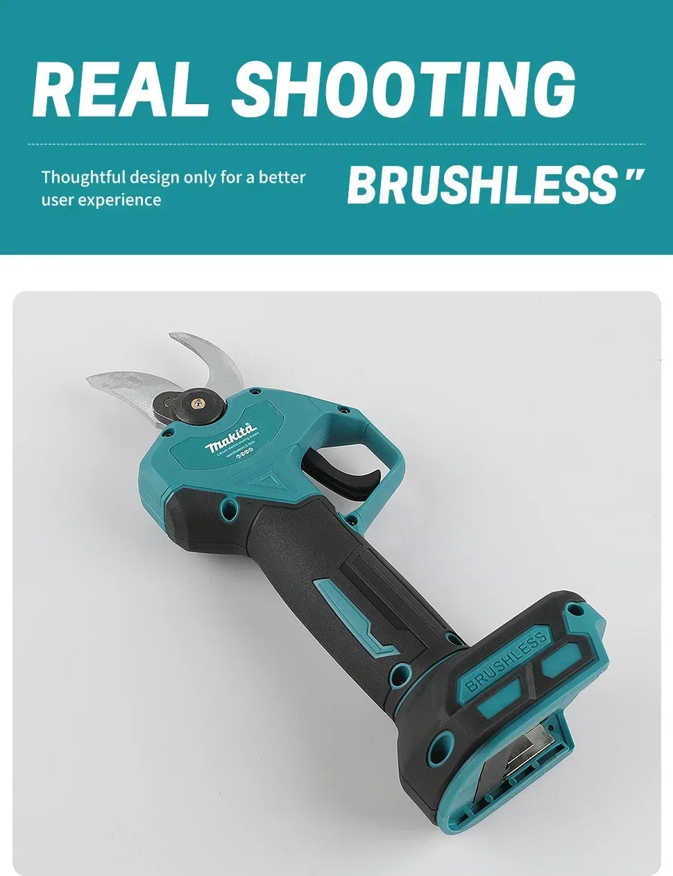 Makita Cordless Electric Pruning Shears 18V – Brushless Motor, SK5 Steel Blade, LCD Display