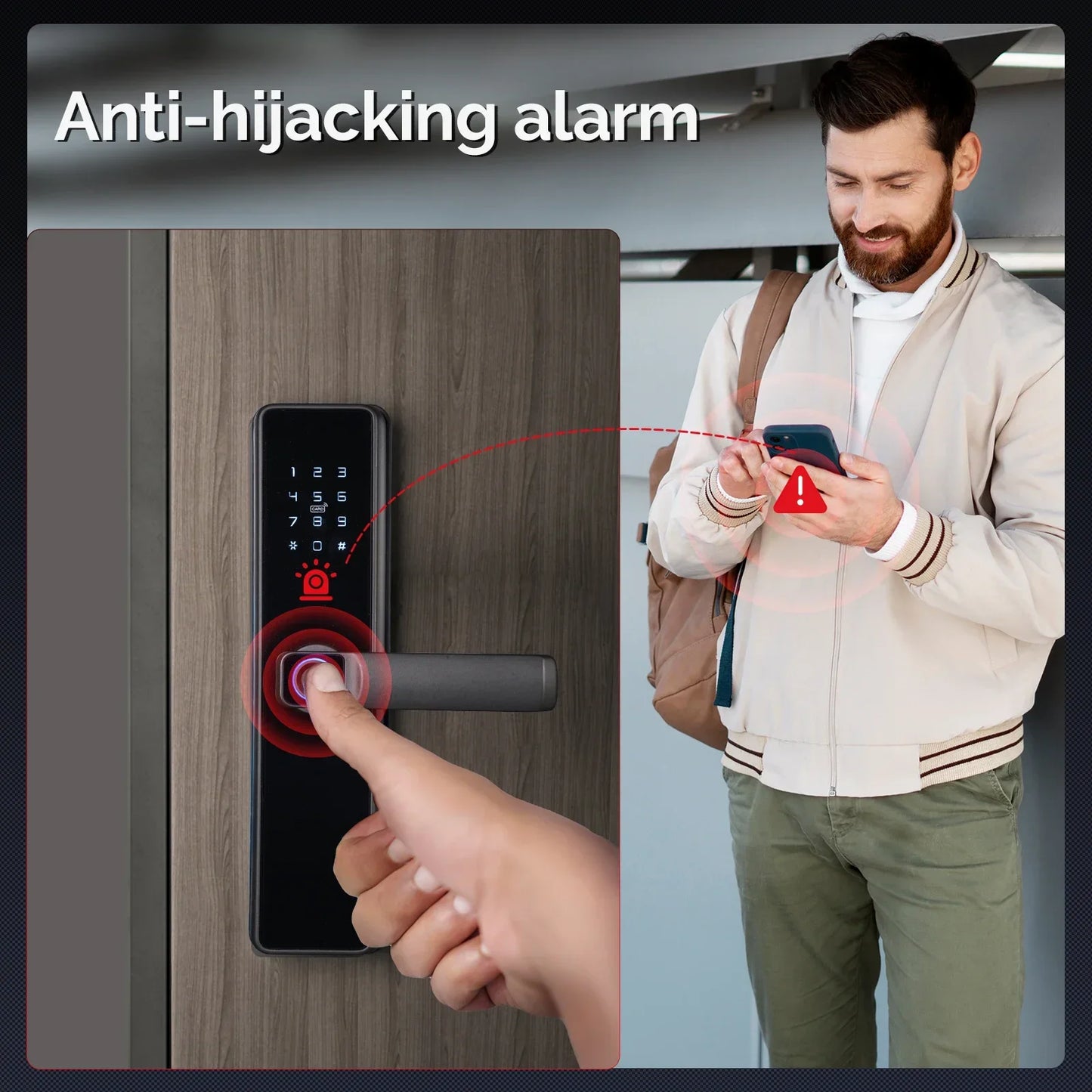 MOES Tuya Zigbee Smart Door Lock – Fingerprint, Password & IC Card with Alexa Support