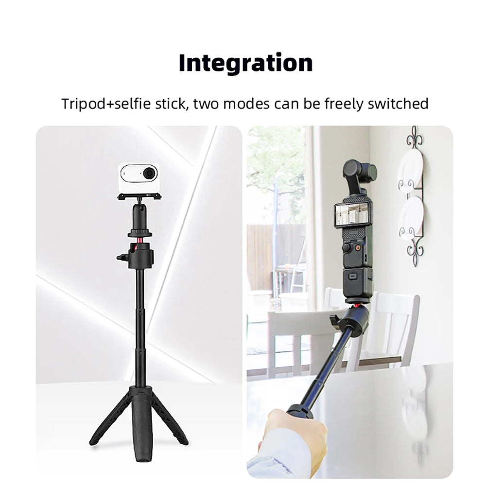 Extension Pole Tripod – Mini Lightweight Stand with 360° Ball Head