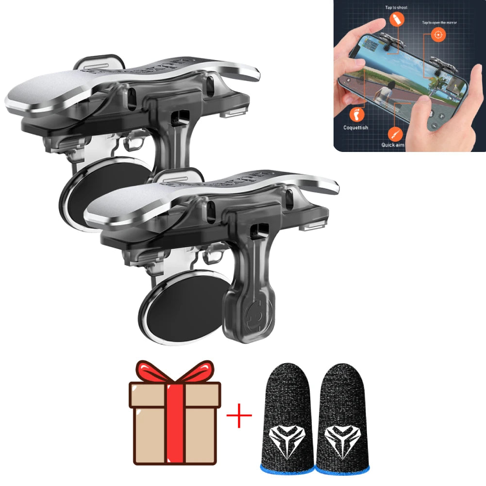 X8 Mobile Gaming Triggers – Zero-Lag PUBG Aim Button Controller (1 Pair)